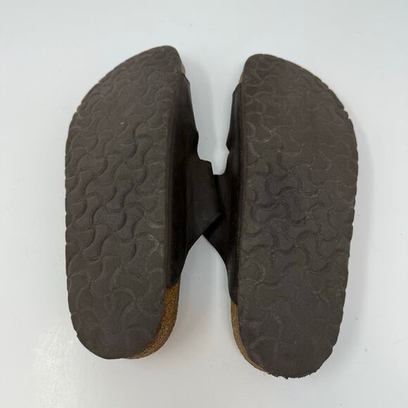Birkenstock Arizona Sandals 41 (8-8.5 US) Mens Brown Leather Hippie Crunchy - Picture 12 of 12